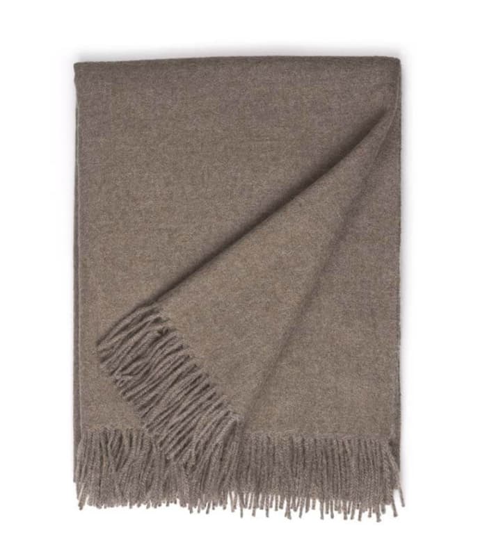 Plaid Laine Alpaga Luxe Paola Taupe 130 X 180cm