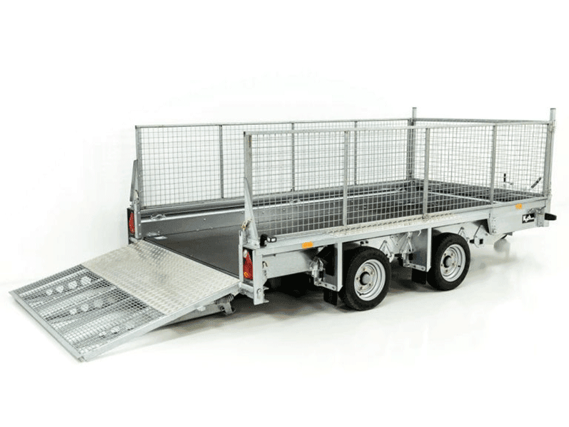 ifor williams baumaschinenanhanger gx126 35trampegitteraufsatz neu