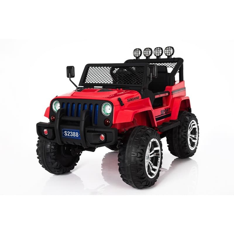 Monster Jeep 4x4 électrique pour enfant 12 Volts Rouge Télécommande Parentale