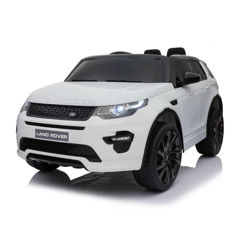 Land Rover Discovery Blanc, Ecran MP4 voiture électrique pour enfant 12 Volts avec télécommande parentale