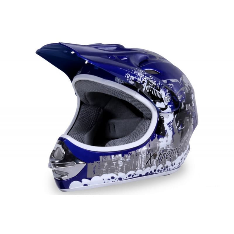 Casque Cross X-Treme Bleu Pour enfant XL: 57 - 58 cm