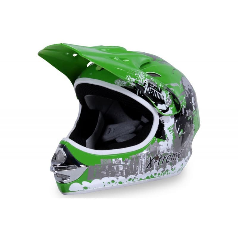 Casque Cross X-Treme Vert Pour enfant XXL: 59 - 60 cm