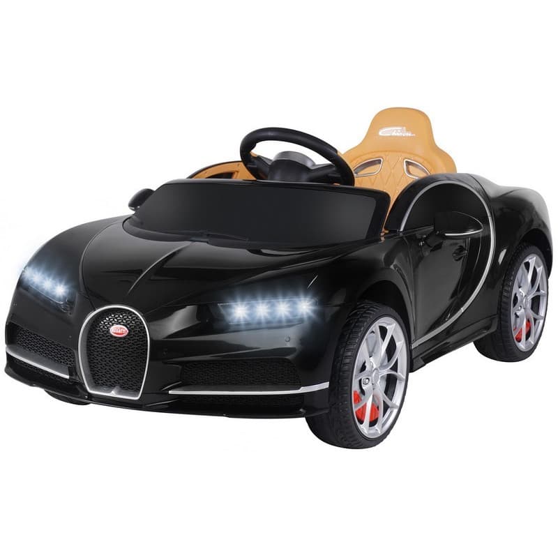 Bugatti Chiron noire 12 Volts Voiture électrique Pour enfant avec télécommande parentale