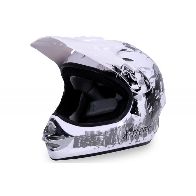 Casque Cross X-Treme Blanc Pour enfant XXL: 59 - 60 cm