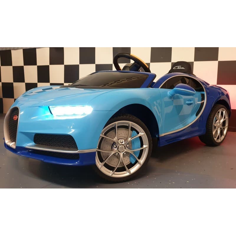 Bugatti Chiron bleu12 Volts Voiture électrique Pour enfant avec télécommande parentale
