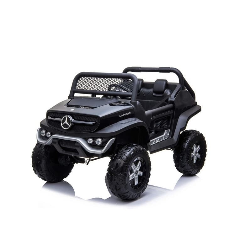 Mercedes Unimog Noir 4x4, 2 places, Electrique 12 Volts avec télécommande parentale