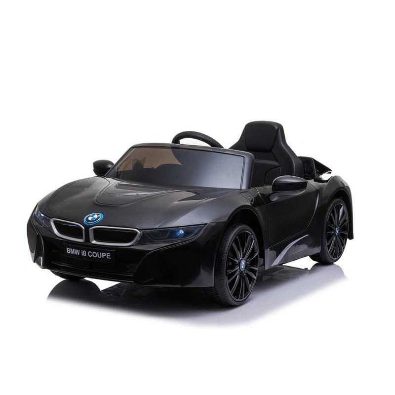 BMW I8 Voiture électrique Pour enfant 12 Volts, Noir, Roues EVA