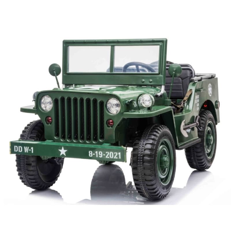 Jeep Armée 4WD Electrique 12 Volts pour enfants 3 places avec télécommande parentale