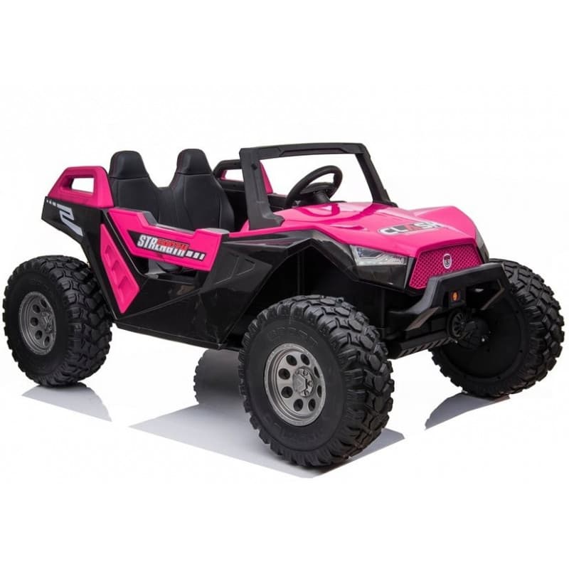 Buggy Electrique rose Pour enfants 4x4 2 places 24 Volts avec télécommande parentale