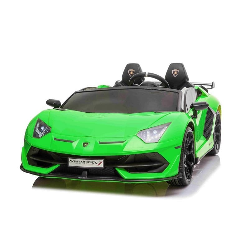 Lamborghini Aventador Verte 12 Volts Electrique pour enfant 2 places savec télécommande parentale