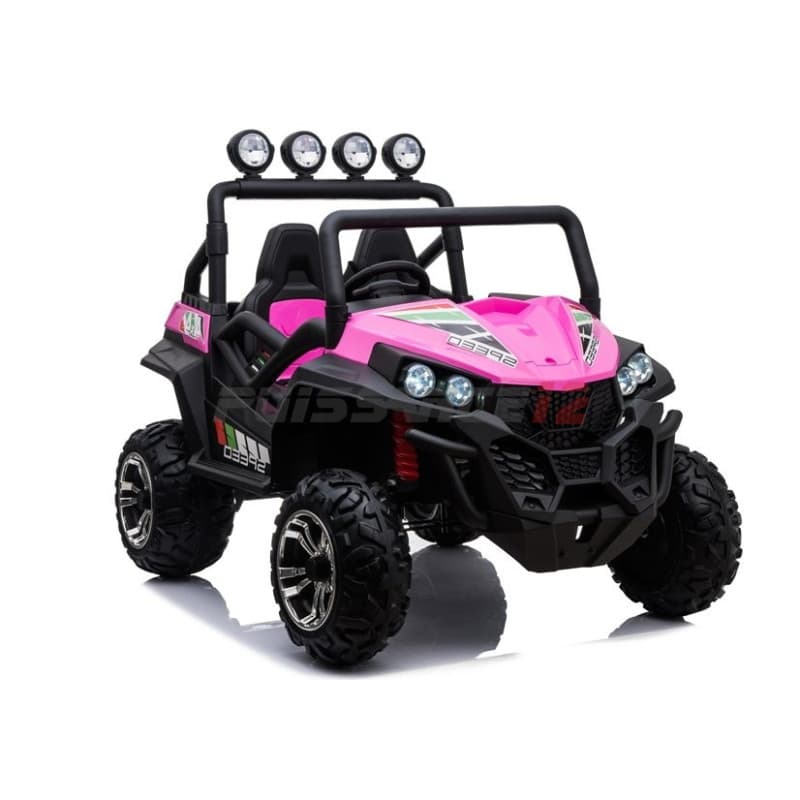 Buggy Electrique Rose Pour enfants 4x4 2 places avec télécommande parentale