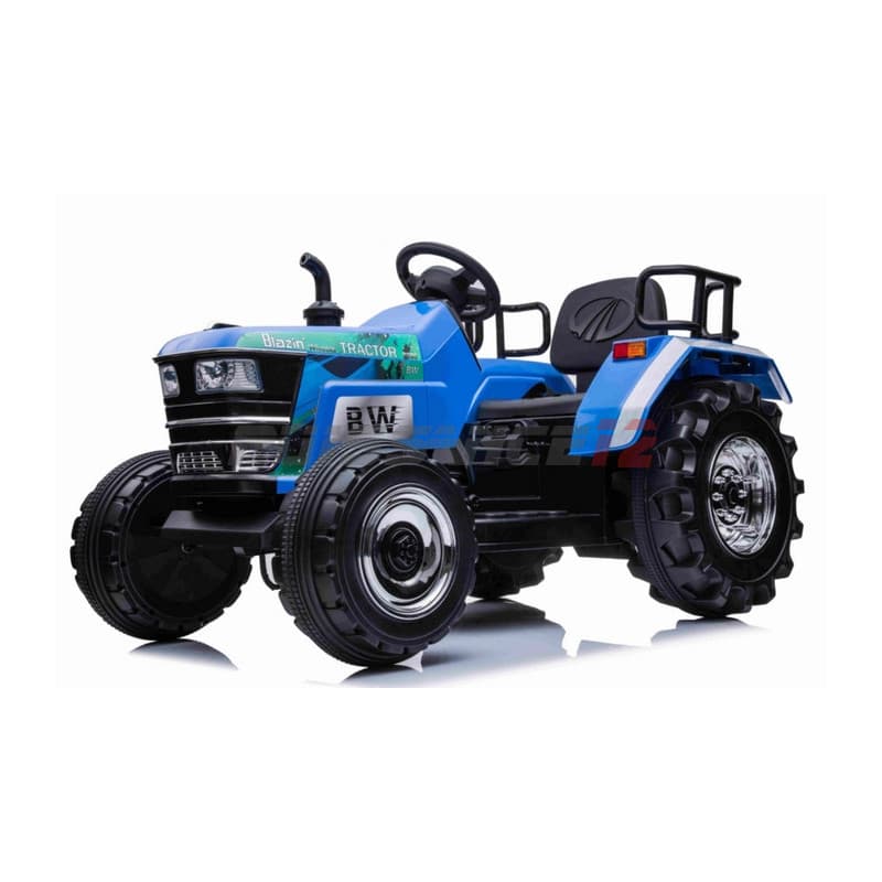 Tracteur Electrique pour Enfant bleu 12 volts avec télécommande 2.4 Ghz