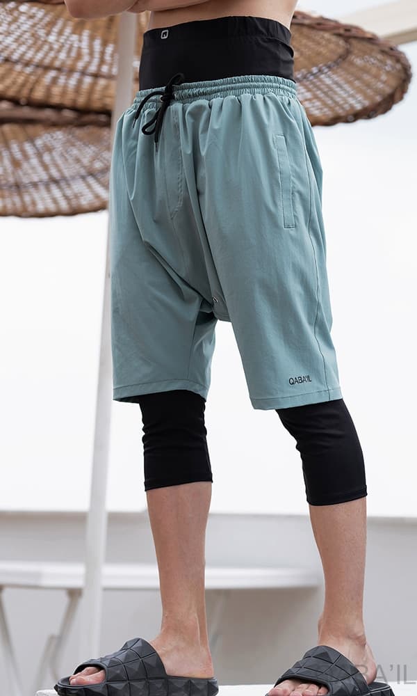 Sarouel De Bain Swimshort Vert Amande - Qaba'il