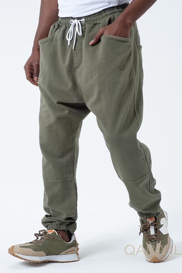 Sarouel Pants Coton Stretch Kaki Clair - Qaba'il