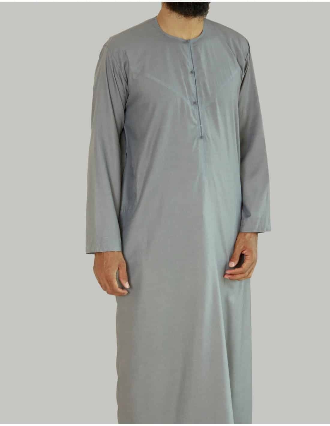 Qamis Emirati Coton Gris - Emirats Collection