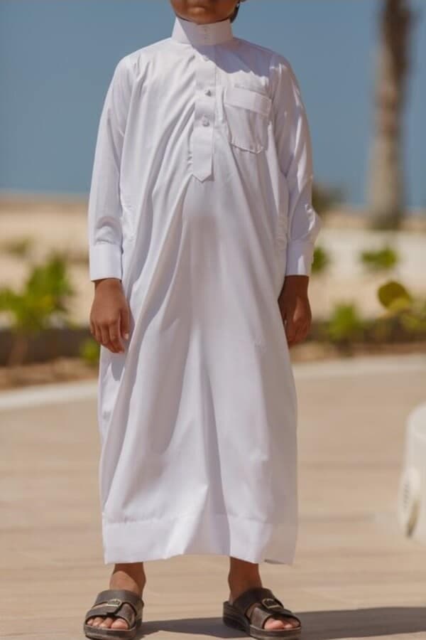 Qamis Saoudien Enfant Blanc