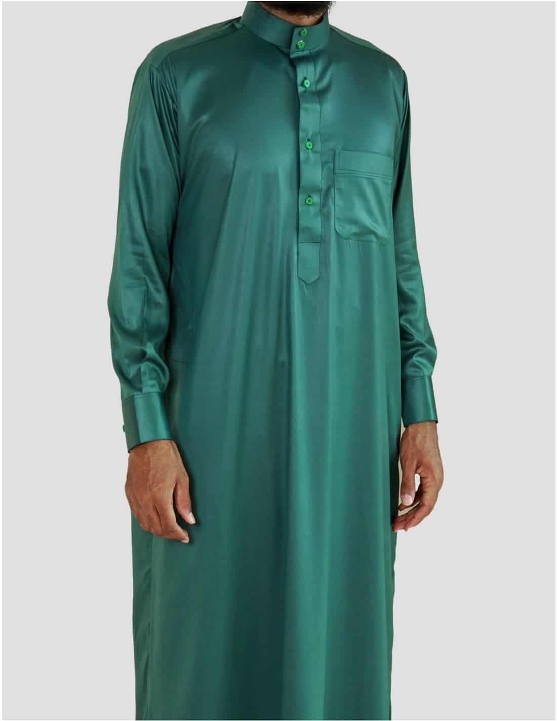 Qamis Saoudien Vert Bouteille