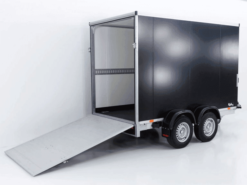 Vezeko Kofferanhänger VK Sandwich Black 184x405cm Höhe:205cm 2,7t|Rampe
