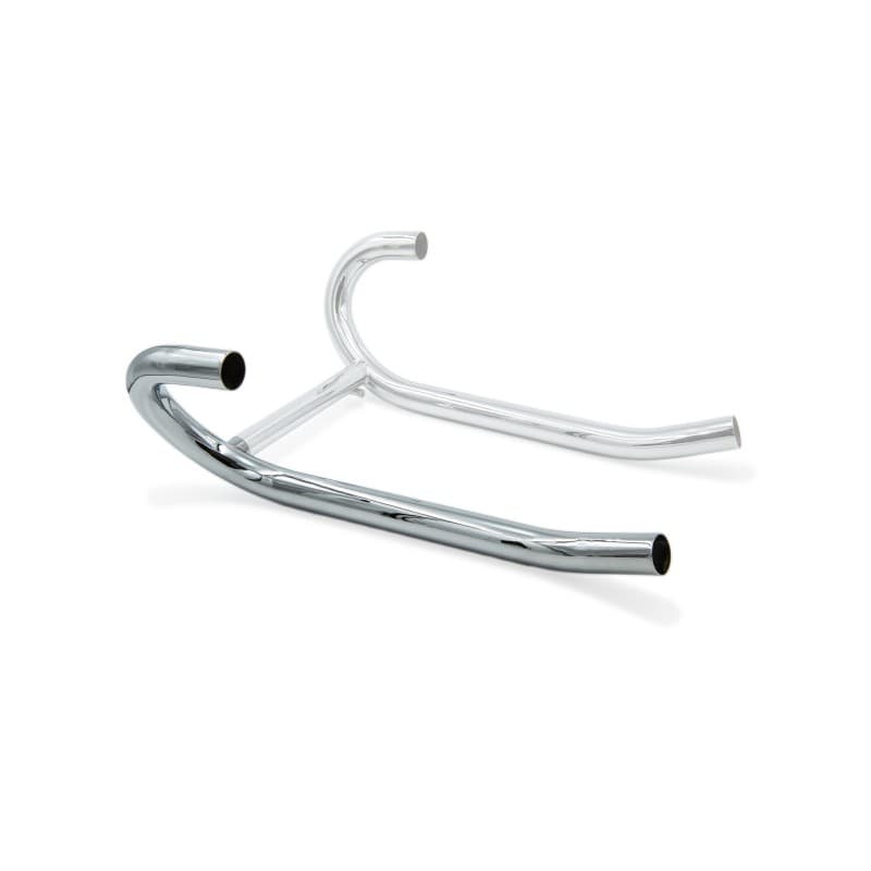 Collecteur d'échappement chromé 40mm gauche, collecteur à un tube transversal chromé 40mm gauche