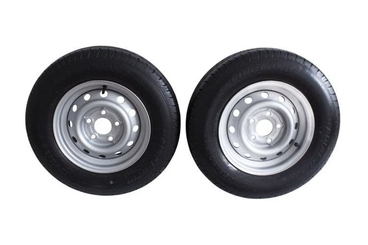 Kit de deux roues renforcées pour la remorque LINGLONG PNEUS 165/80 R13C 96/94N UNITRAILER JANTES 4.5Jx13″H2 5×112 ET:30