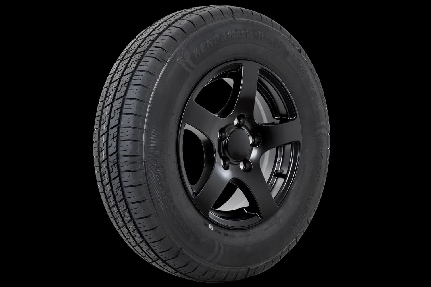 Roue de remorque renforcée KENDA 185/80 R14C 104/102N JANTE ALUMINIUM STARCO noir 5.5Jx14″H2 5×112 ET:30