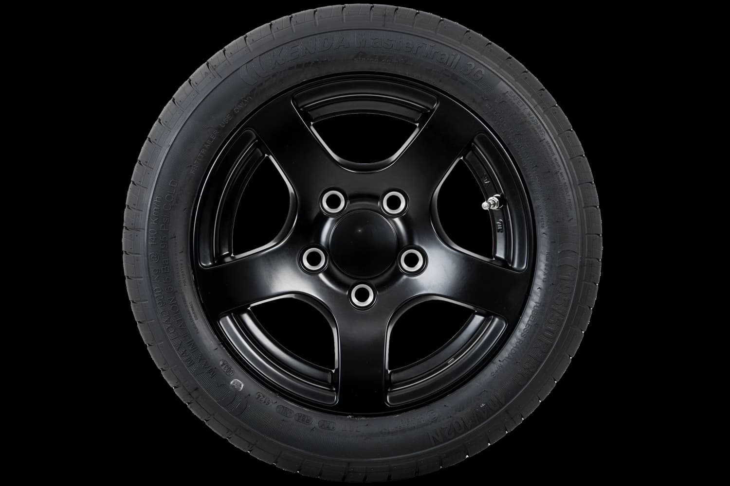 Roue de remorque renforcée KENDA 195/50 R13C 104/102N JANTE ALUMINIUM STARCO noir 6Jx13″H2 5×112 ET:30