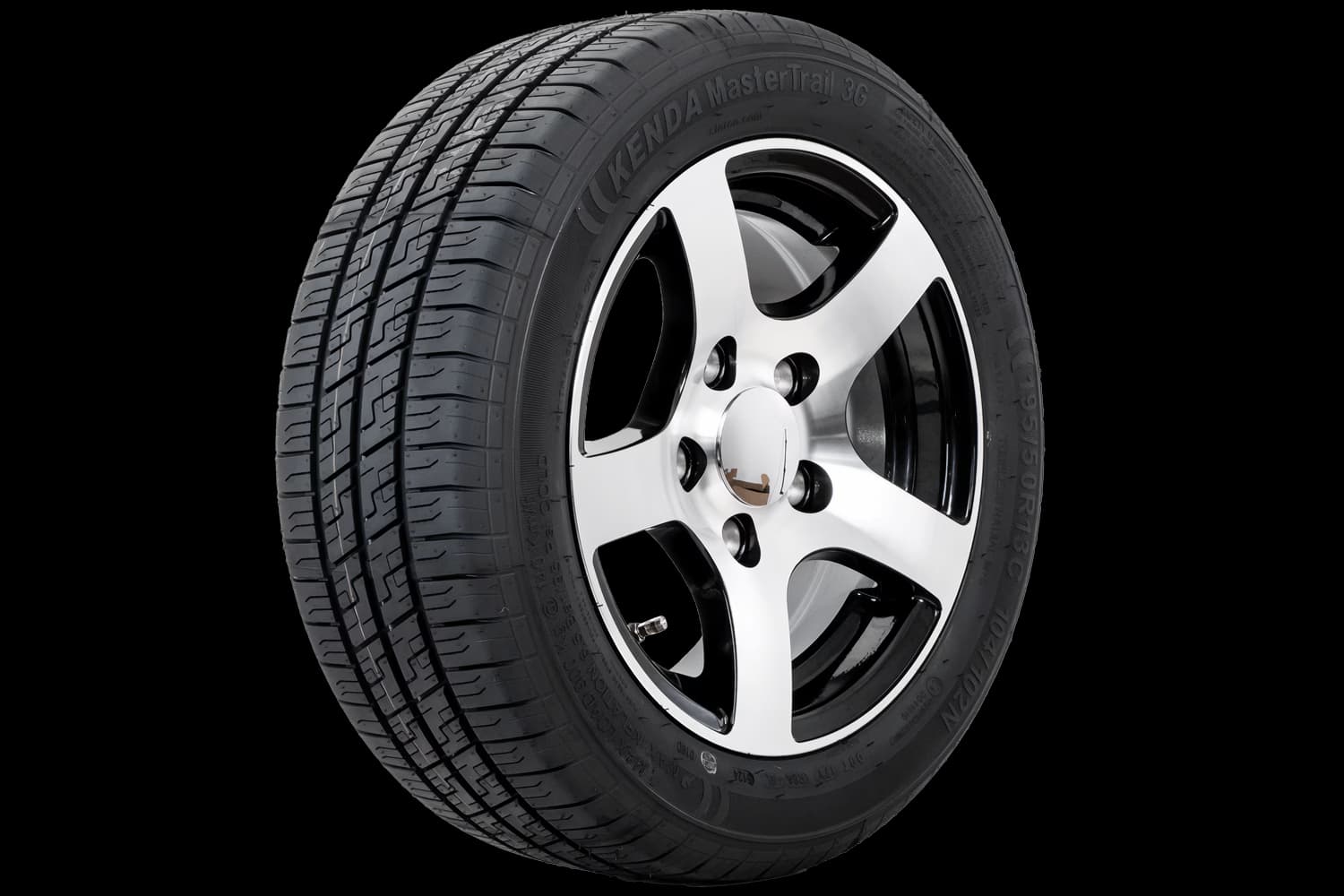 Roue de remorque renforcée PNEU KENDA 195/50 R13C 104/102N JANTE ALU STARCO polie 6Jx13″H2 5×112 ET:30