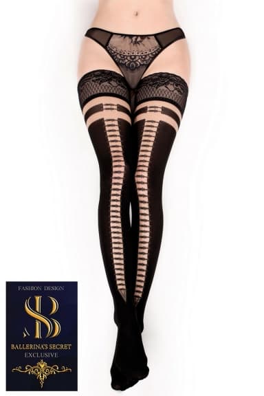 Bas autofixants bicolores - Ballerina L/XL 40/42