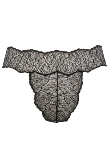 String dentelle à perles Collection Sydney - Bracli Noir L