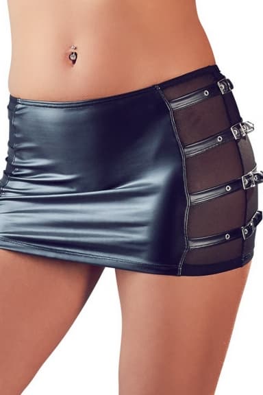 Mini jupe laqué à boucles - Cottelli Party XL