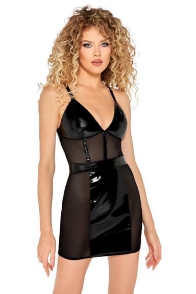 Robe vinyle et résille - Black Level M
