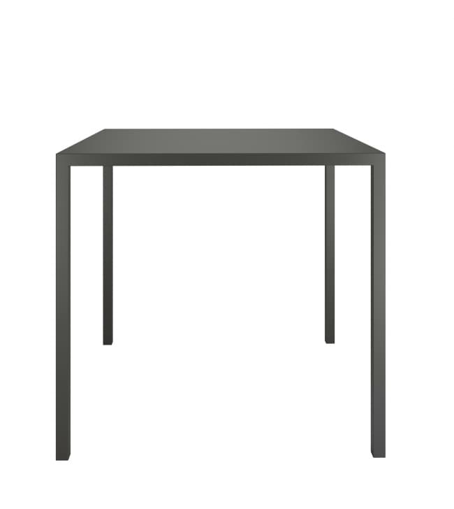 Table d'extérieur carrée COLOS - L 80 x H 74 x larg. 80 cm - gris foncé