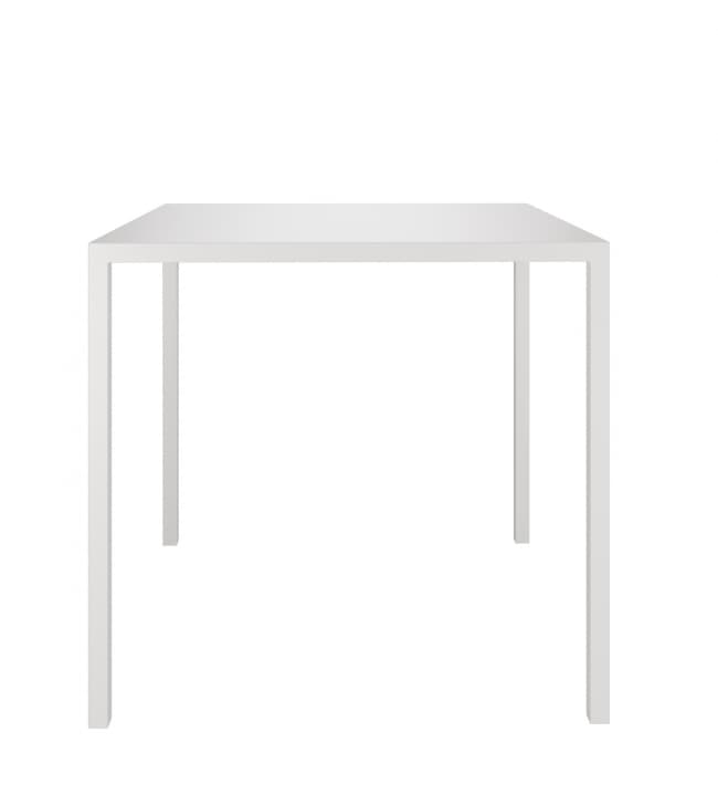 Table d'extérieur carrée COLOS - L 70 x H 74 x larg. 70 cm - Blanc