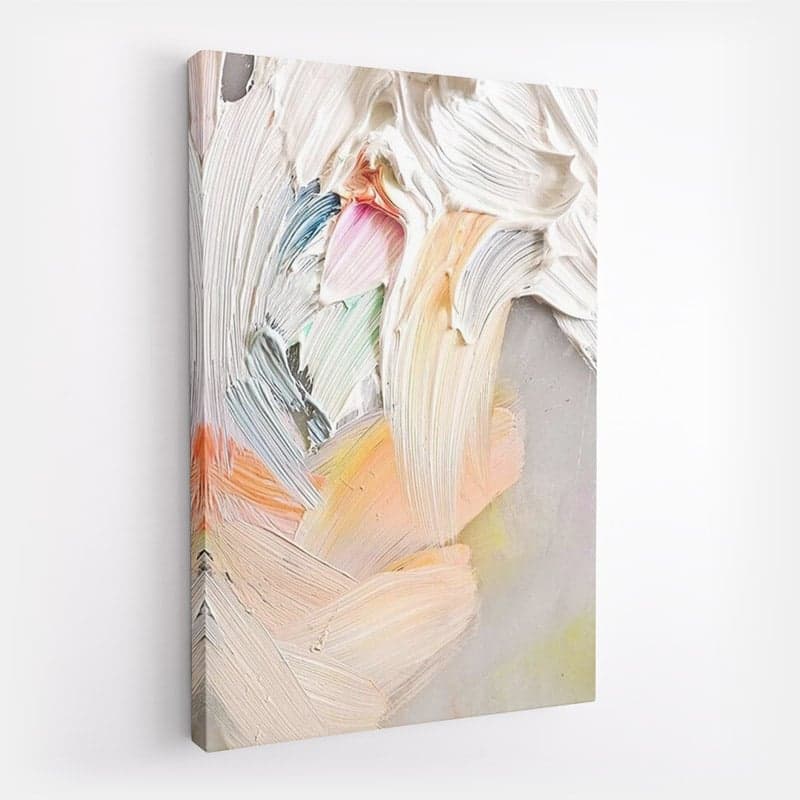 Peinture Abstraite Blanche Toile seule 90x120cm