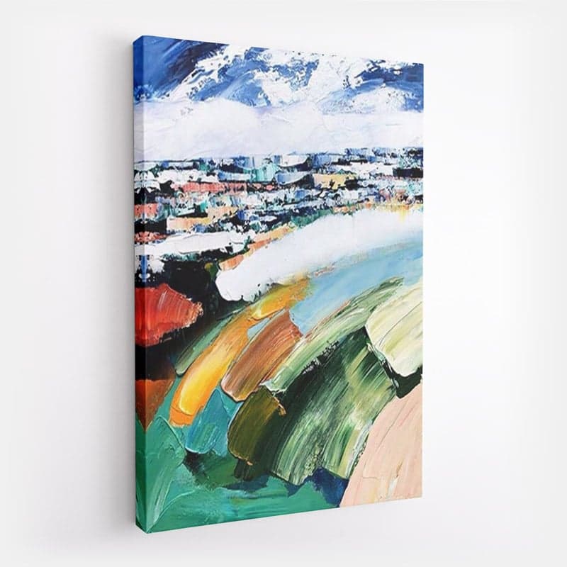 Peinture au Couteau Abstraite Toile seule 100x180cm