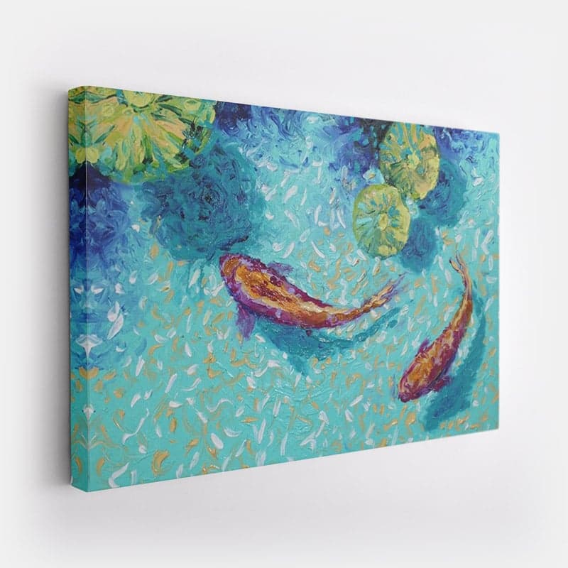 Peinture Poisson Japonais Toile seule 60x90cm