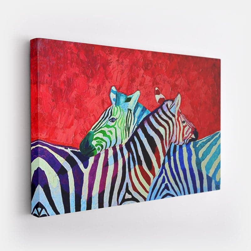 Peinture Zèbre Moderne Toile seule 100x180cm