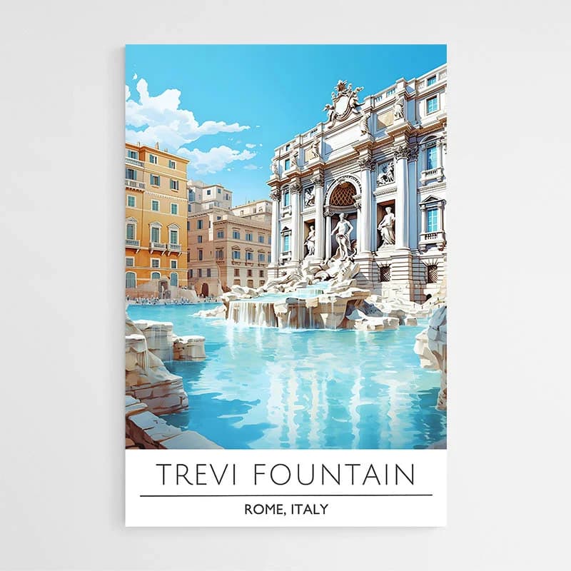 Affiche Voyage Trevi Tableau plexiglas 80x120