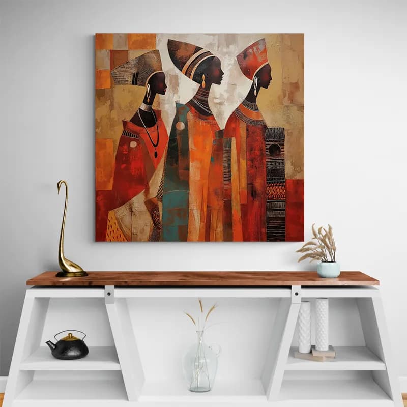 Tableau africain et ethnique Tableau plexiglas 60x60