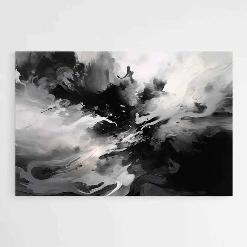 Tableau Abstrait Noir et Blanc Tableau plexiglas 40x60
