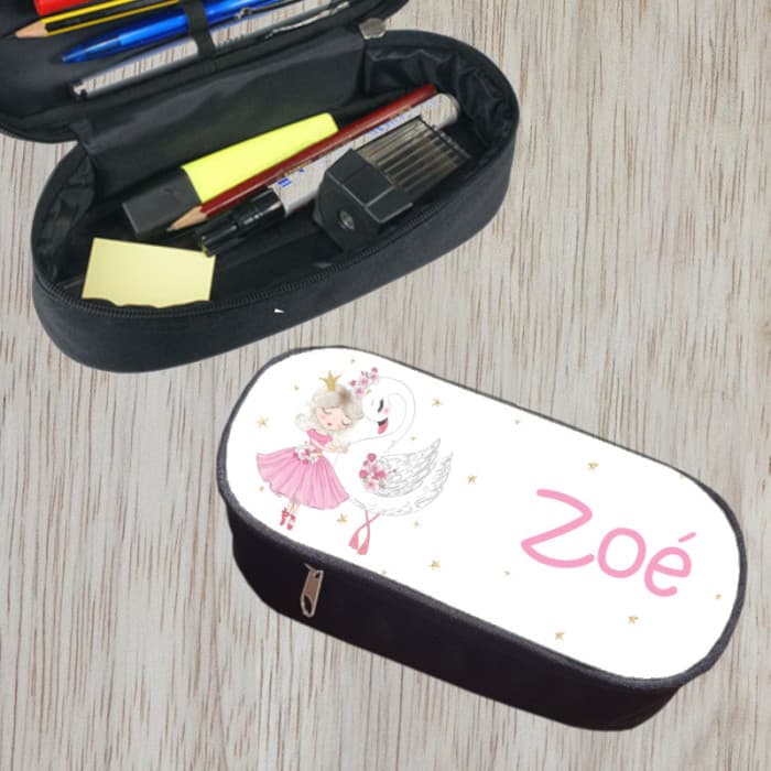 Trousse Ă crayons personnalisable modĂšle danseuse et cygne
