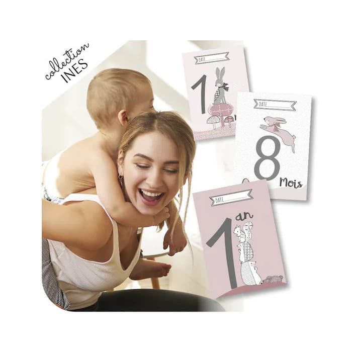 Cartes étapes PETIT LAPIN ROSE