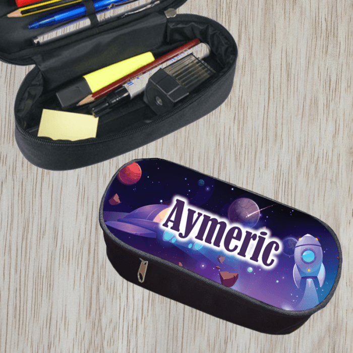 Trousse Ă crayons personnalisable modĂšle espace