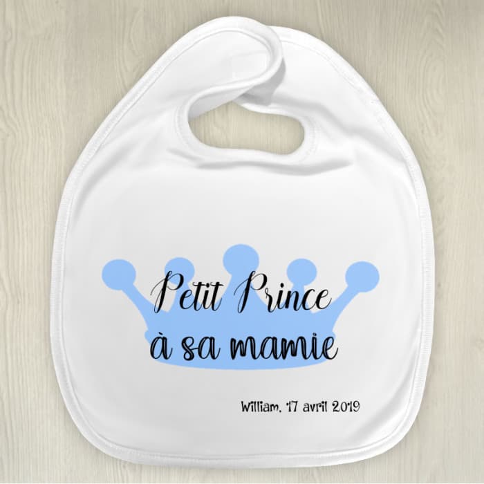 Bavoir personnalisable prince