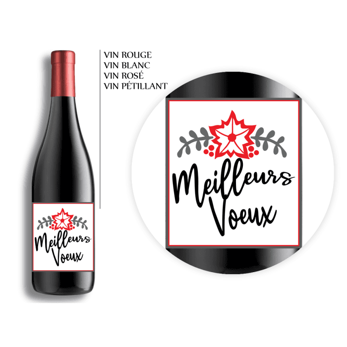 Bouteille de biÚre ou vin fin d'année personnalisée