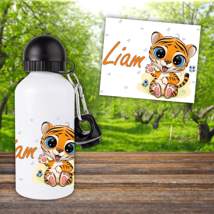 Gourde ou bouteille enfant personnalisée modÚle tigre