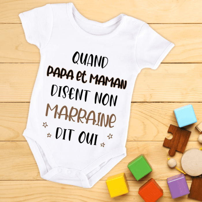Body bébé ou tee-shirt personnalisable Quand papa et maman