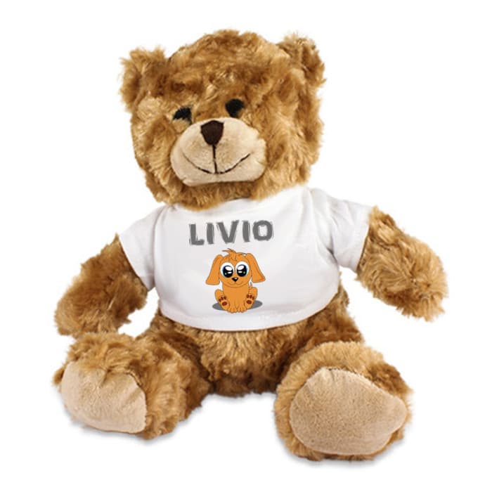 Ourson en peluche personnalisé - Chien & Prénom