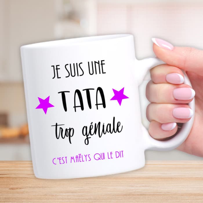 Mug tata personnalisable avec prénom(s)