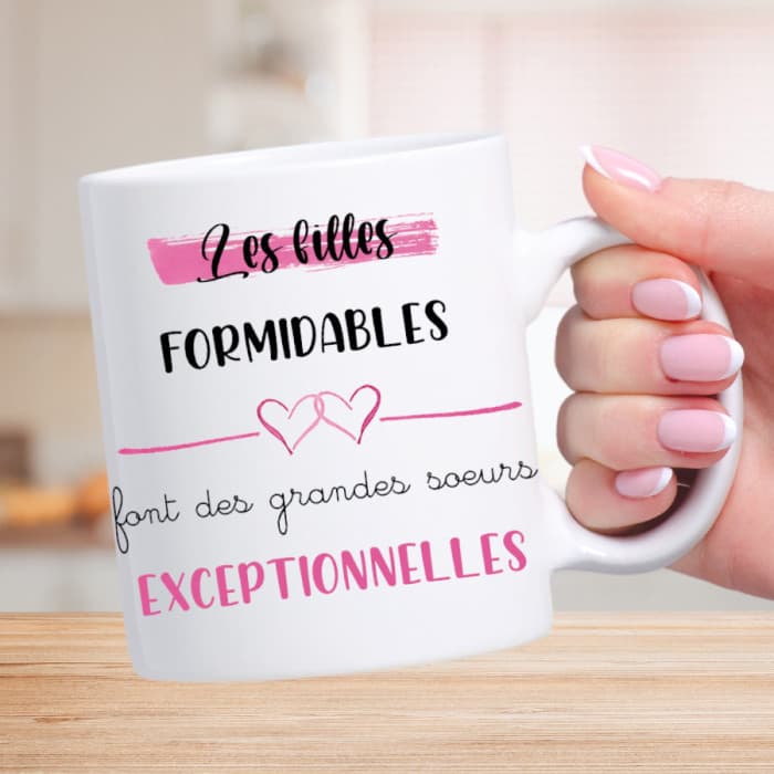 Mug Les filles formidables font des grandes soeurs exceptionnelles